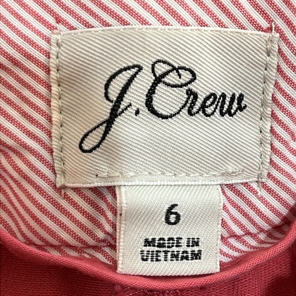 J Crew Women's Pink Chino Shorts 4" Inseam Size 6 Classic Preppy Quite Lux - Picture 2 of 13